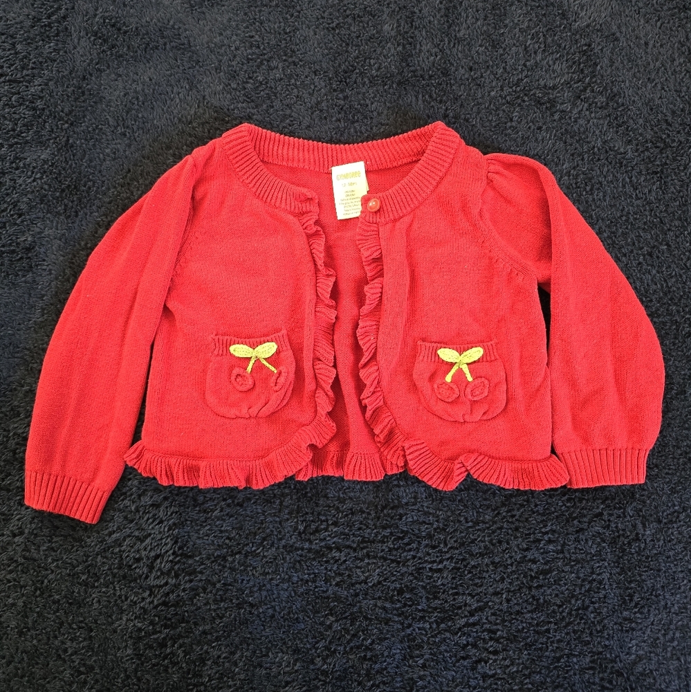 Gymboree Red Ruffled Kids Sweater